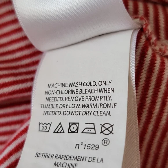 Polo Ralph Lauren Girls Medium Red Striped Tee Short Sleeve Round Neck - Picture 9 of 14